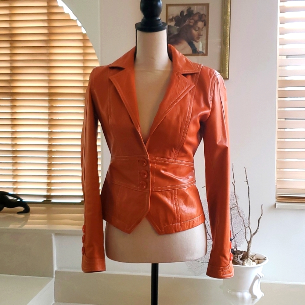 Cache leather jacket size 2.